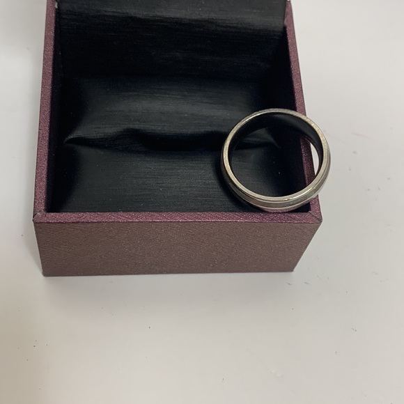 Gordon’s Jewelers | Silver Simple Mens Steel Ring | Engagement Wedding Promise - Picture 3 of 6